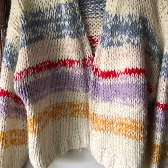 NWOT Anthropologie Grazia Chunky Striped Cardigan Sweater Size XS/S - Picture 5 of 15